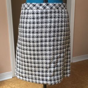 Laundry SZ 8 black/white checked pencil skirt NWT
